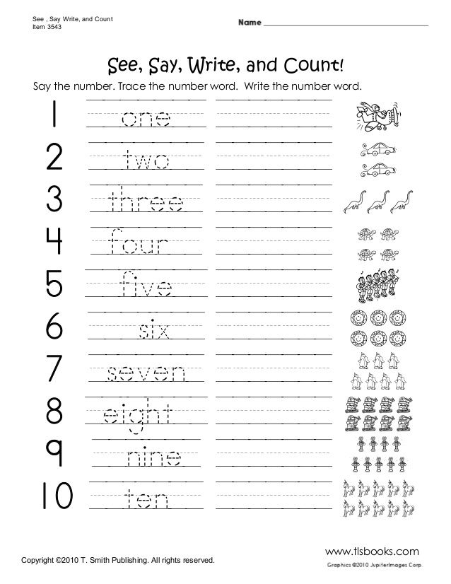 20 Math Worksheets Number Names Download