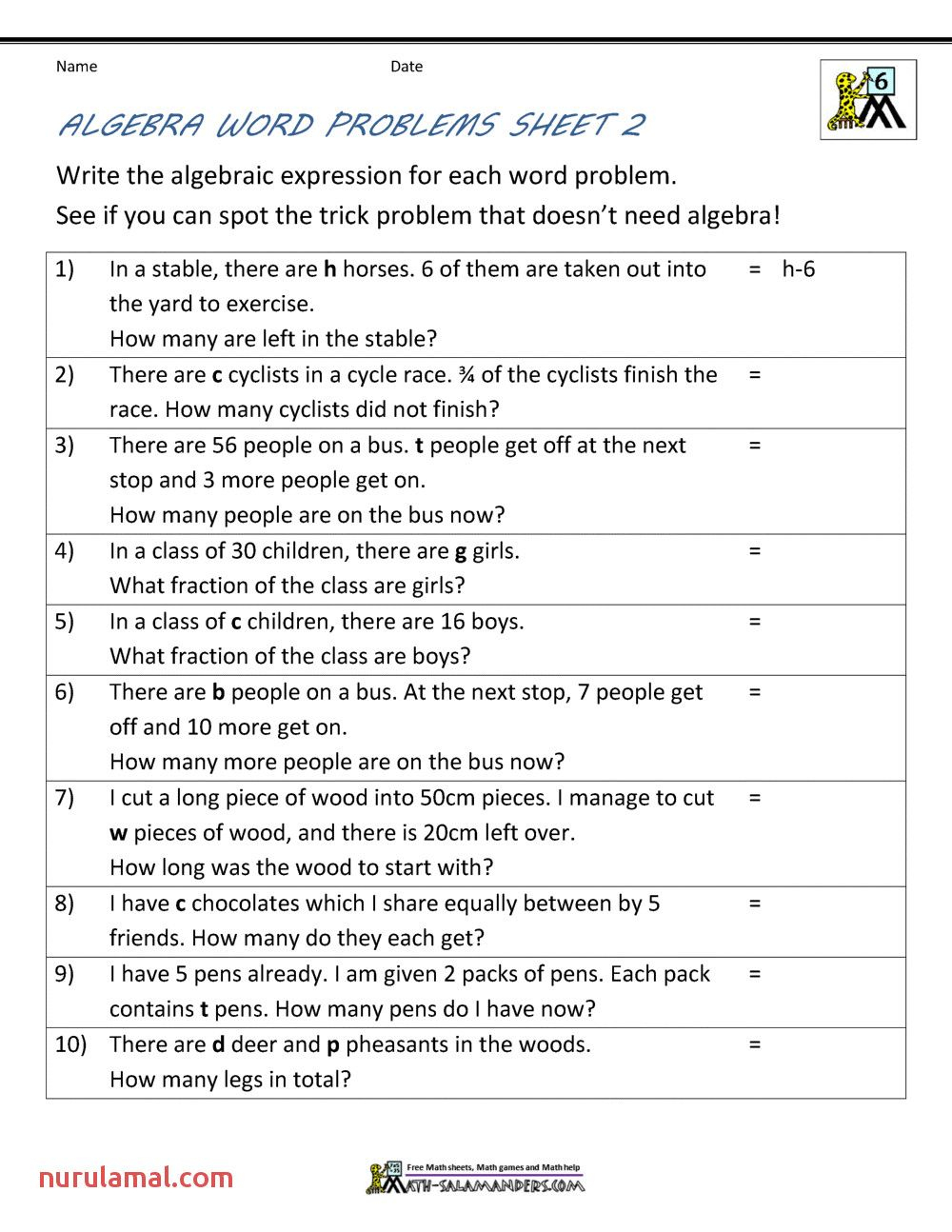 20 Math Worksheets Word Problems Pdf