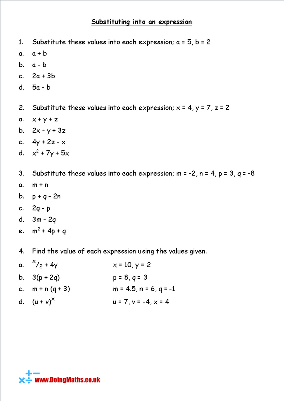 20 Math Worksheets Yr 7 Pdf