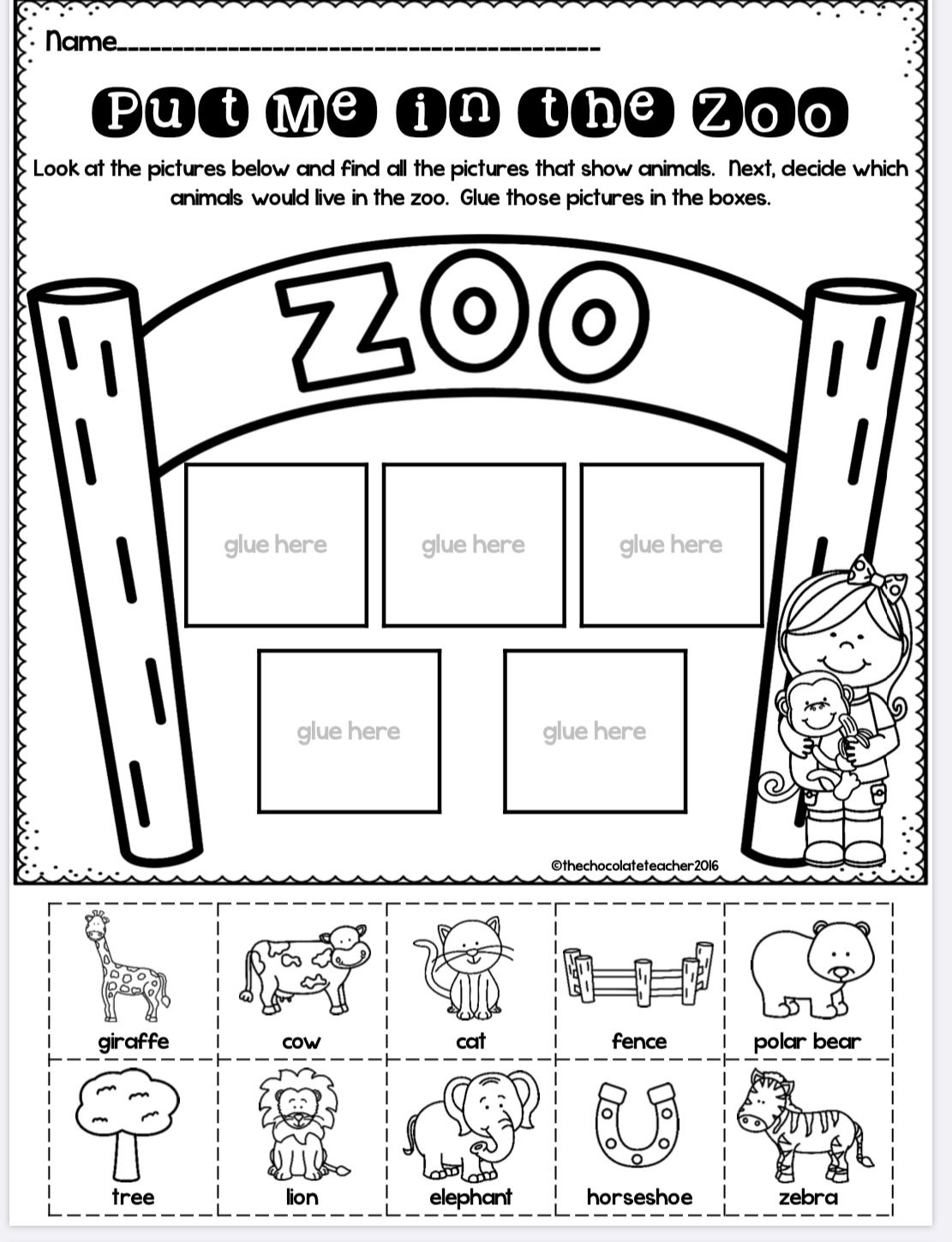 20 Zoo Animal Math Worksheets Free