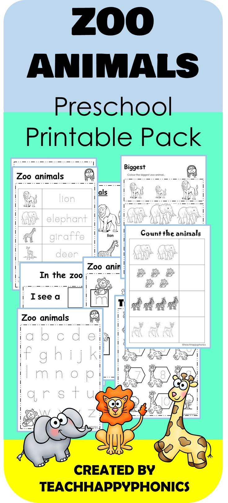 20 Zoo Animal Math Worksheets Pdf