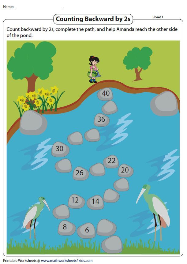 30 Math Worksheets Backward Counting Download