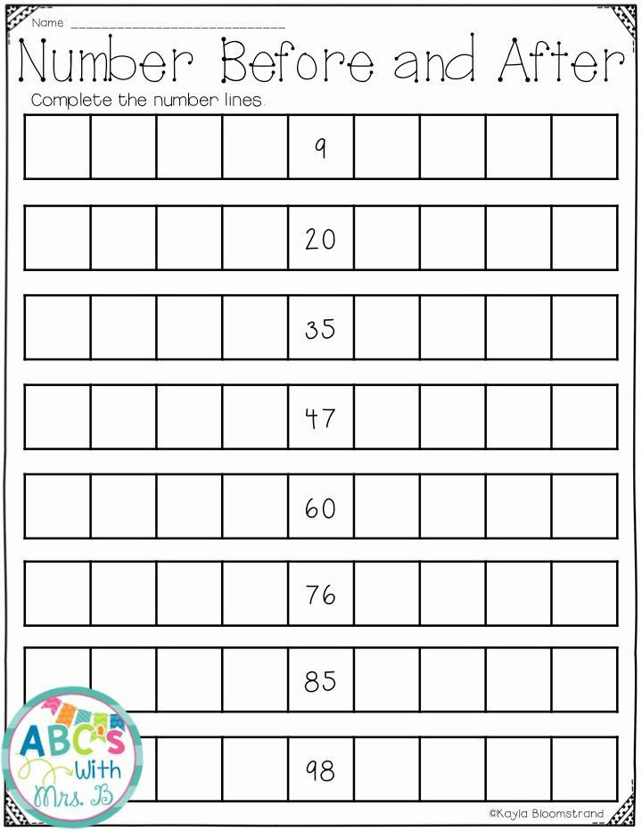 30 Math Worksheets Backward Counting Free