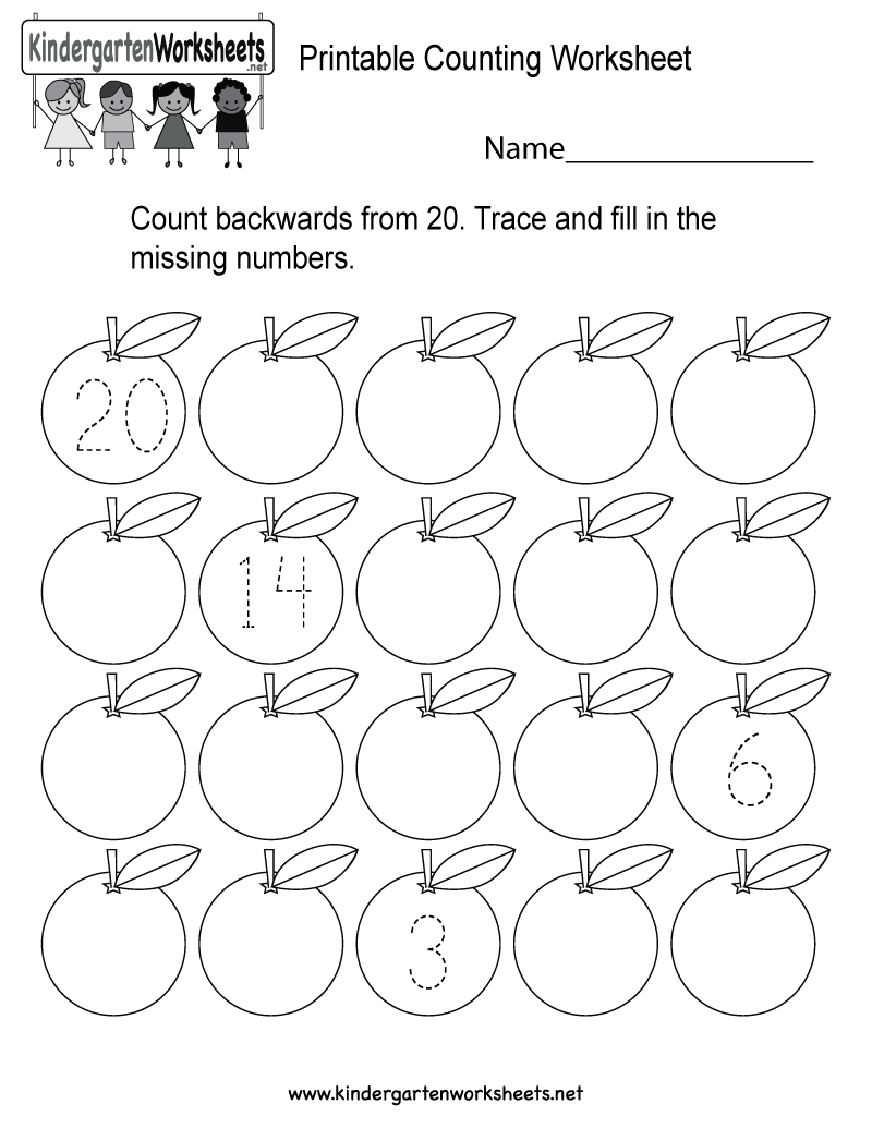 30 Math Worksheets Backward Counting Free