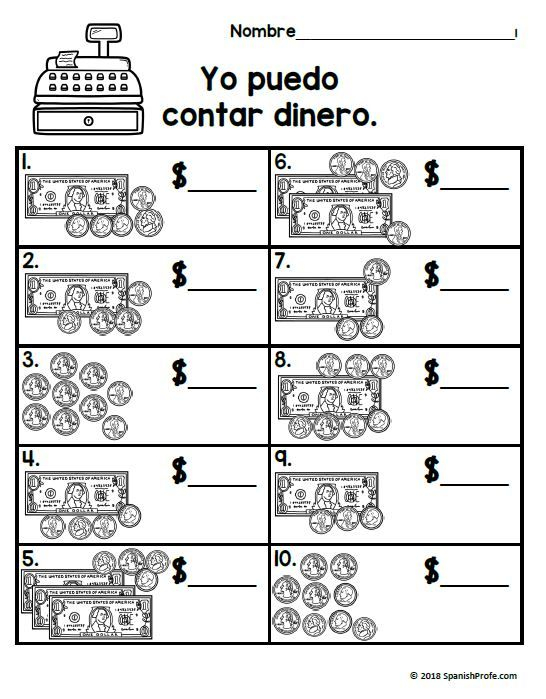 30 Math Worksheets In Spanish Pdf