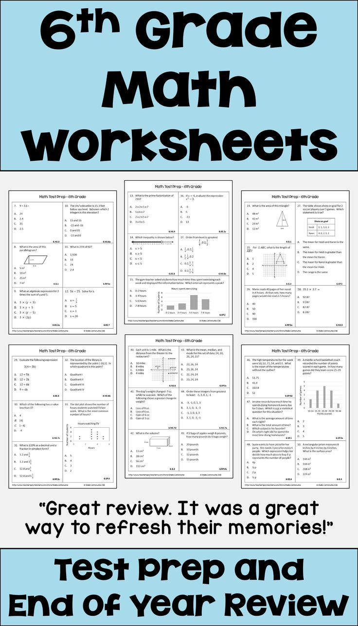 30 Math Worksheets Middle School Pdf