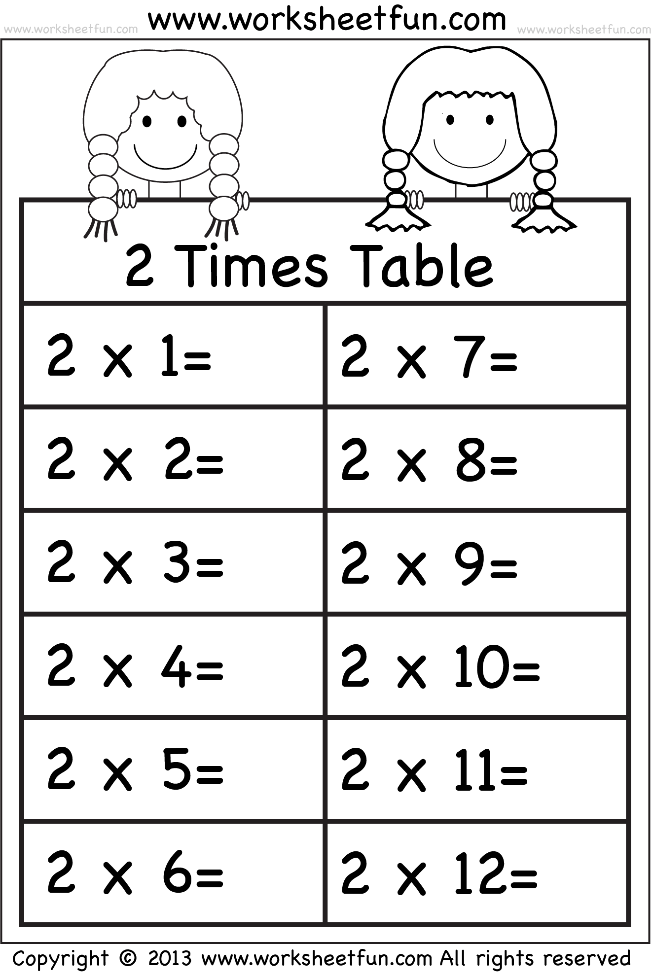 30 Math Worksheets Times Tables Download