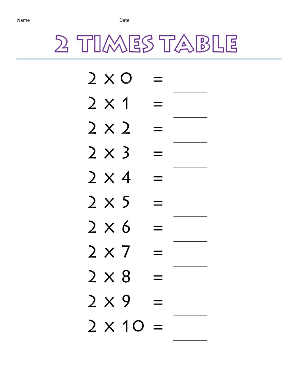 30 Math Worksheets Times Tables Pdf