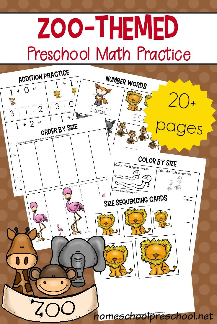 30 Zoo Math Worksheets Preschool Free