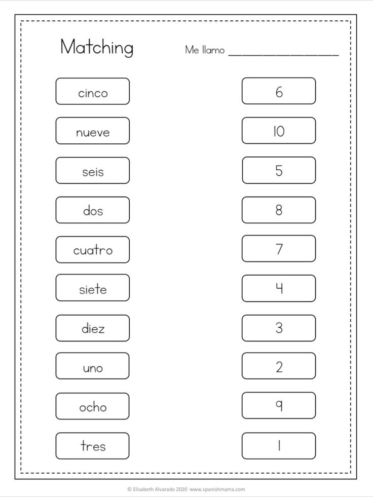 35 Math Worksheets In Spanish Free