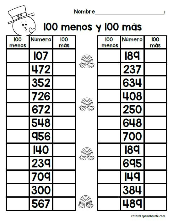 35 Math Worksheets In Spanish Pdf