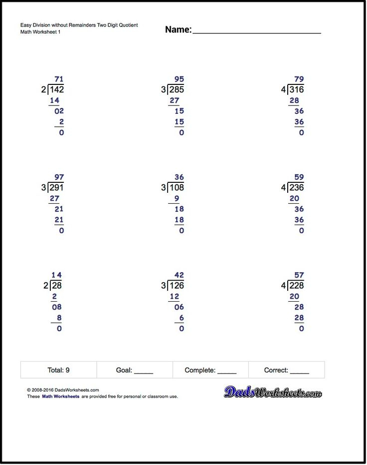 35 Math Worksheets Long Division Download