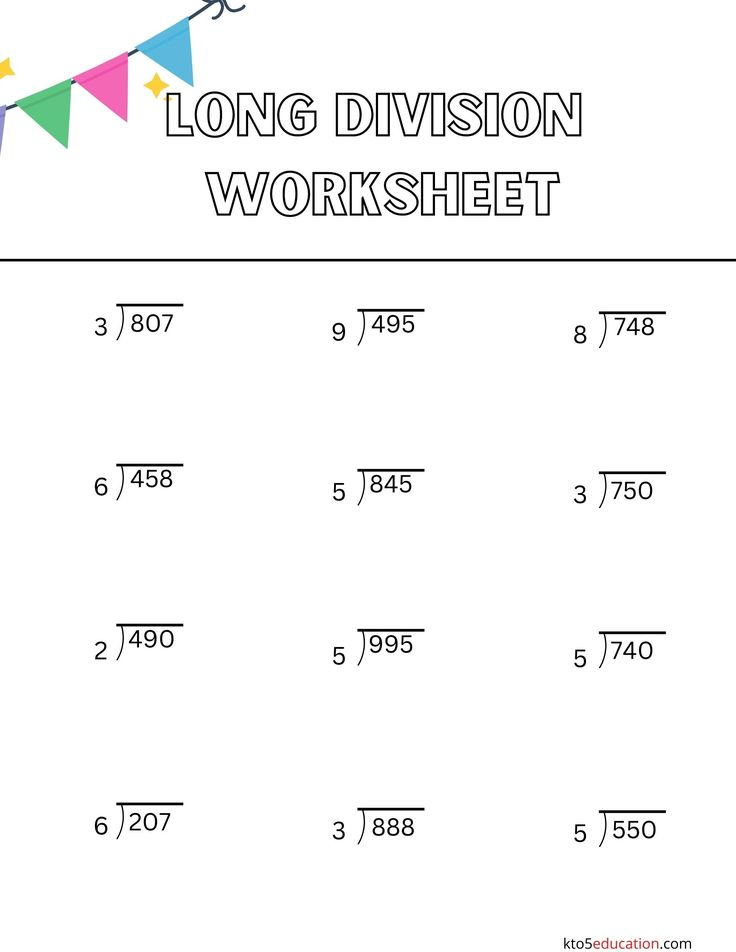 35 Math Worksheets Long Division Download