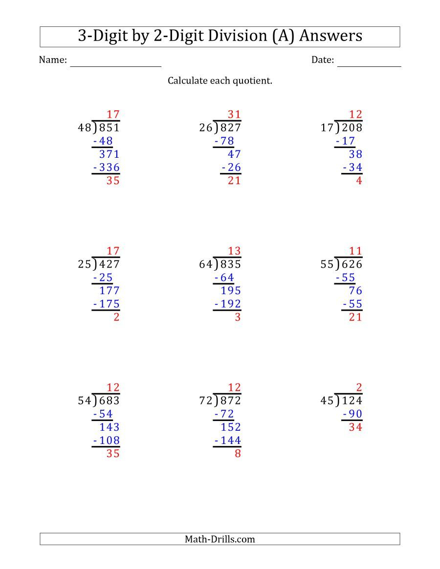 35 Math Worksheets Long Division Download