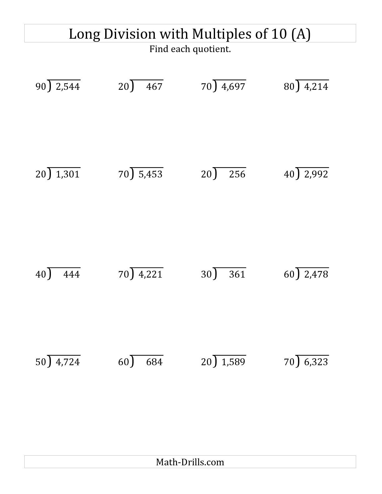 35 Math Worksheets Long Division Free