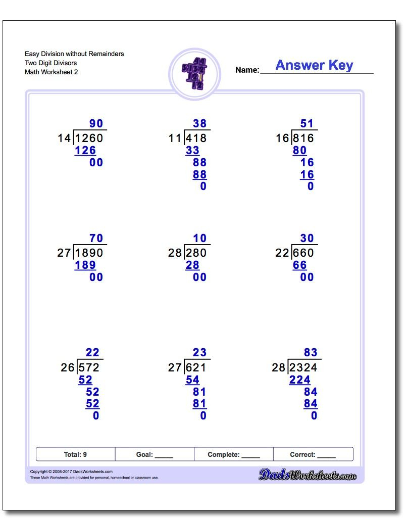 35 Math Worksheets Long Division Free