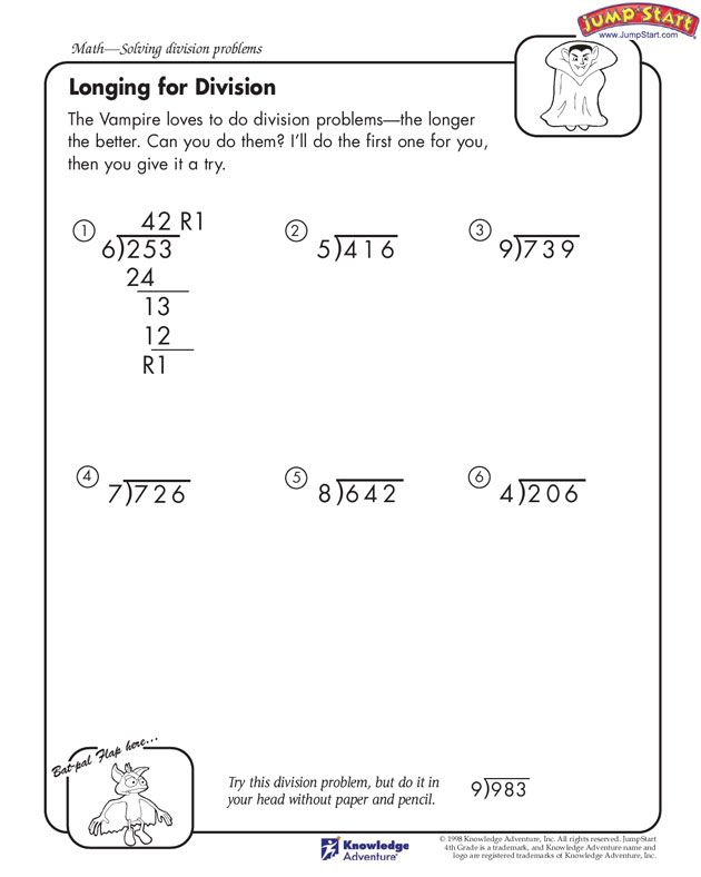 35 Math Worksheets Long Division Free