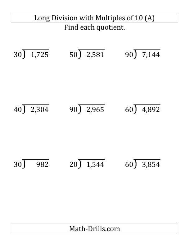 35 Math Worksheets Long Division Pdf