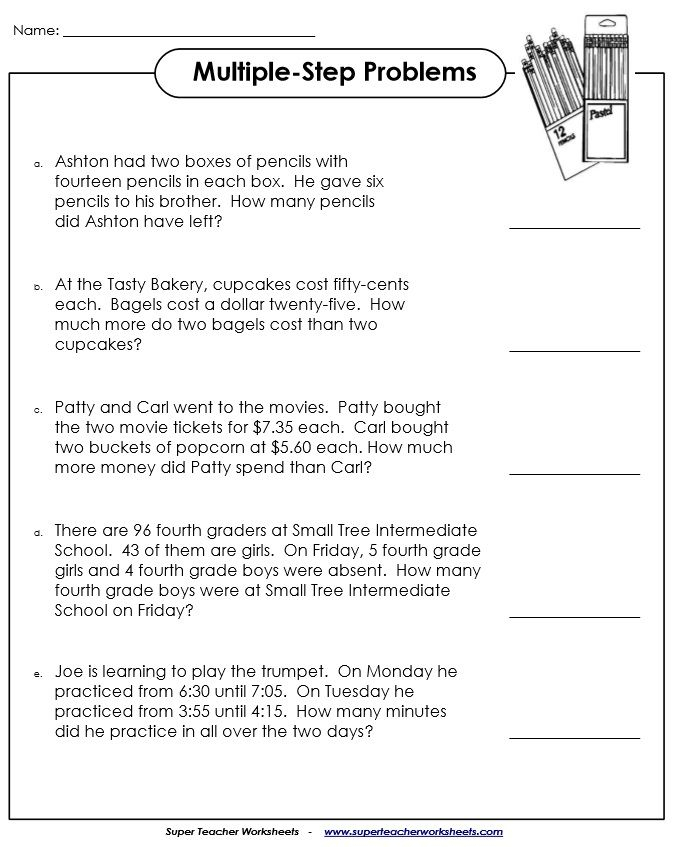 35 Math Worksheets Word Problems Pdf