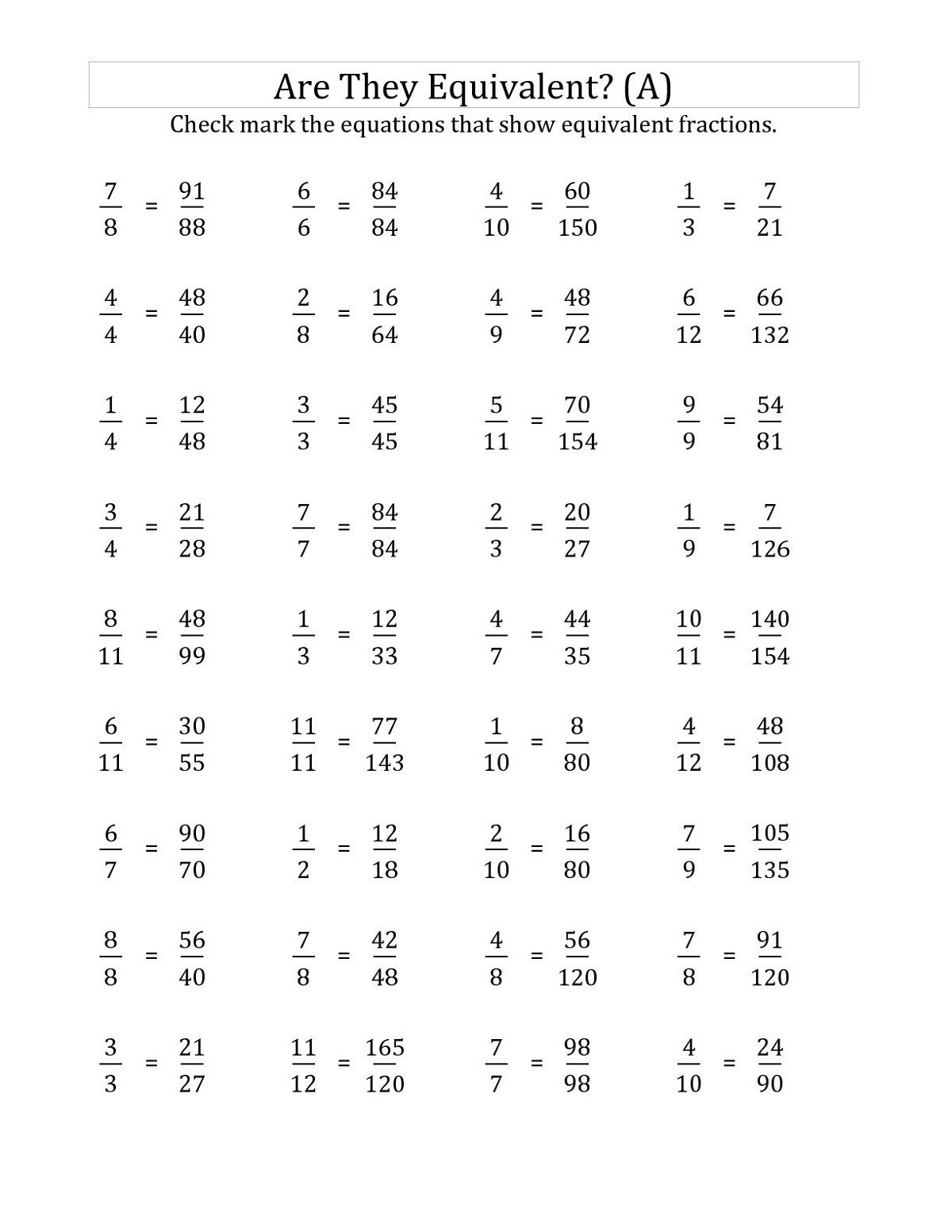 Math Worksheet For 6Th Grade With Answer Keys Free