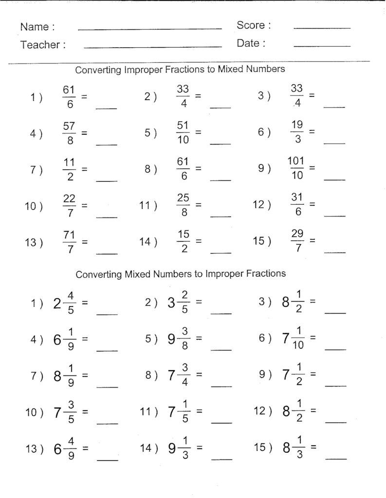 Math Worksheets 6Th Grade Ratios