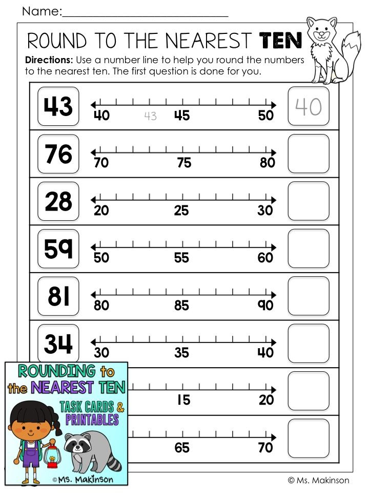 Math Worksheets Round Off Class 5