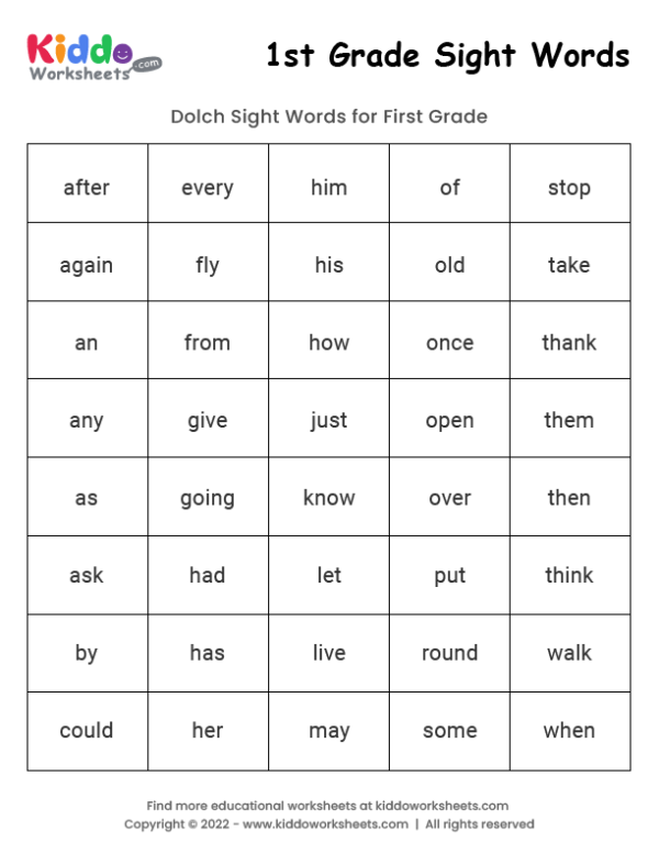 20 1St Grade Worksheets Free Printables Spelling