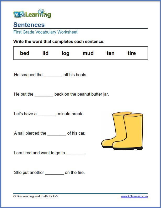 20 1St Grade Worksheets Grammar