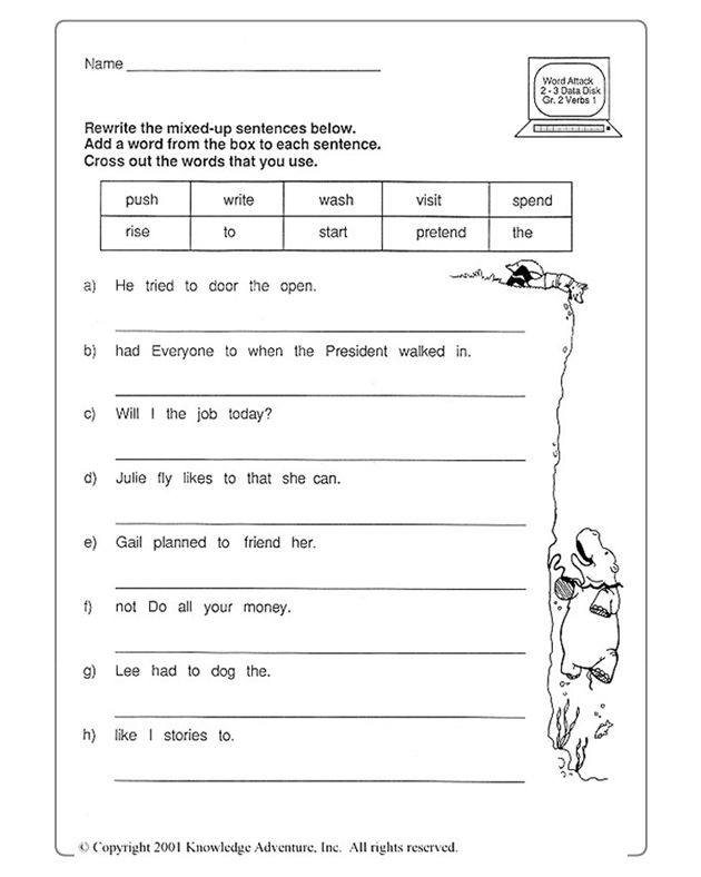 20 1St Grade Worksheets Grammar