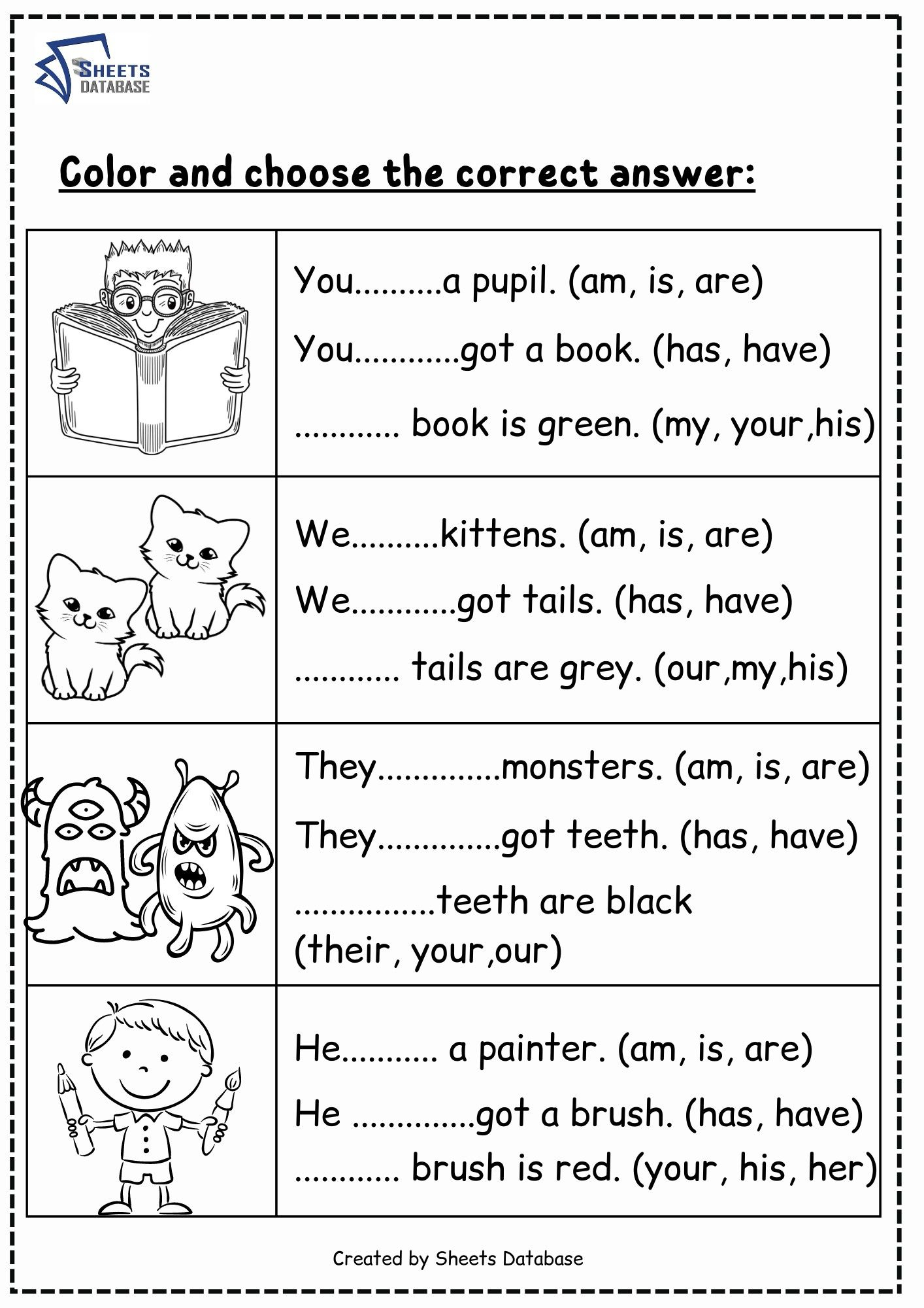 20 1St Grade Worksheets Grammar