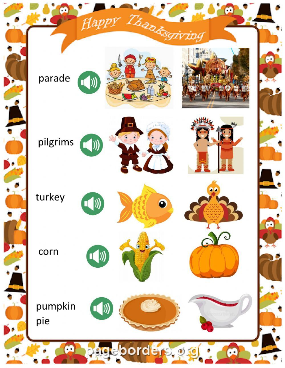 20 1St Grade Worksheets Thanksgiving