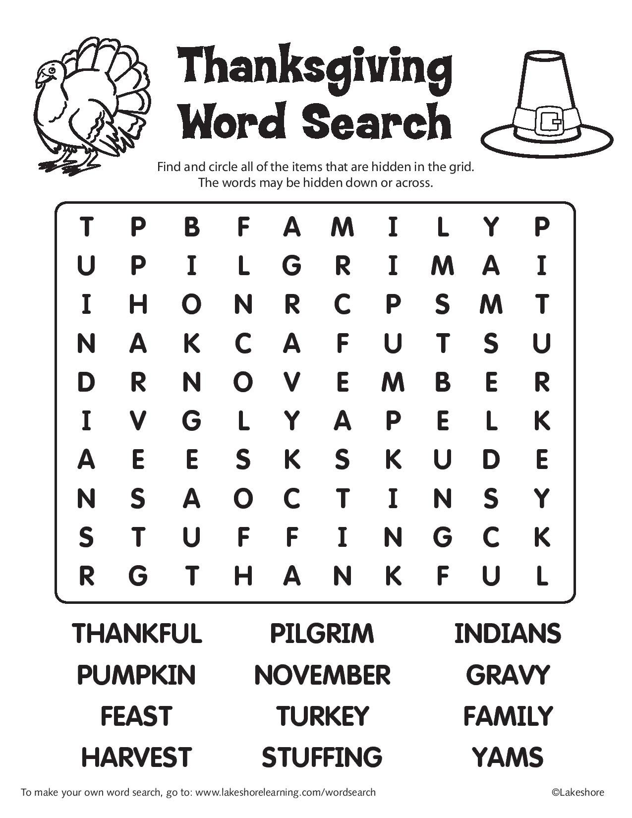 20 1St Grade Worksheets Thanksgiving