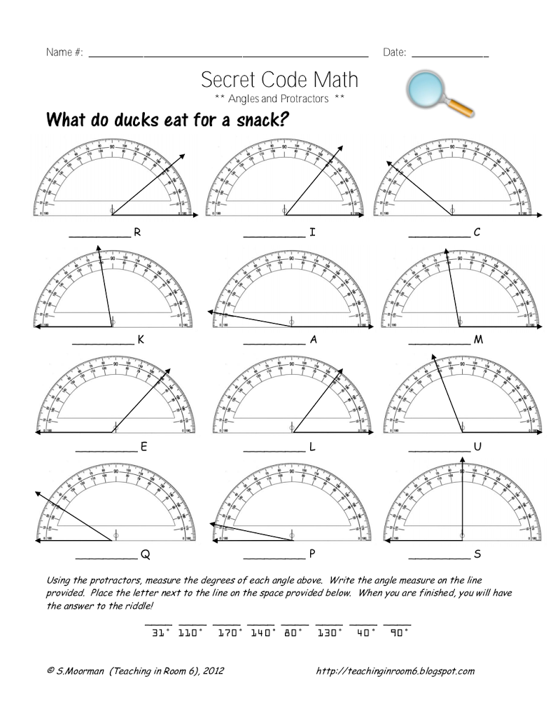 20 4Th Grade Math Worksheets Angles