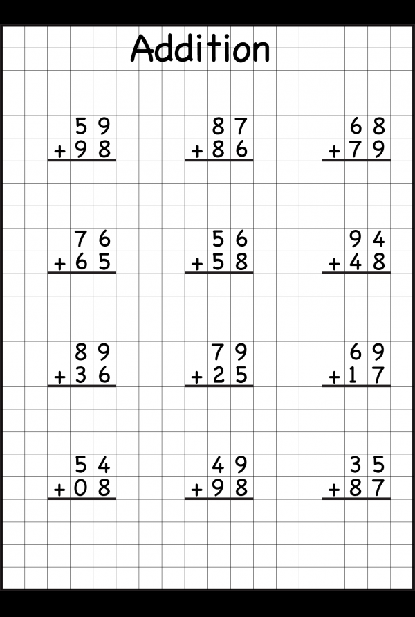 20 Addition Worksheets 6 Digit
