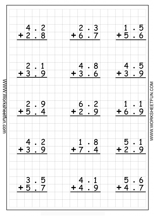 20 Addition Worksheets 6 Digit