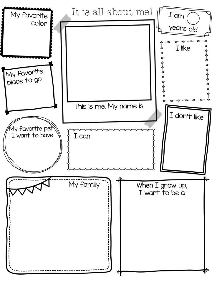 20 All About Me Worksheets For Kindergarten