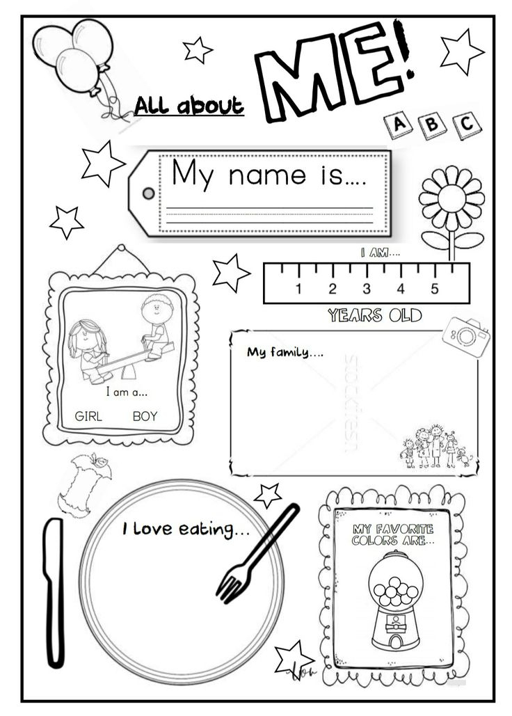 20 All About Me Worksheets For Kindergarten