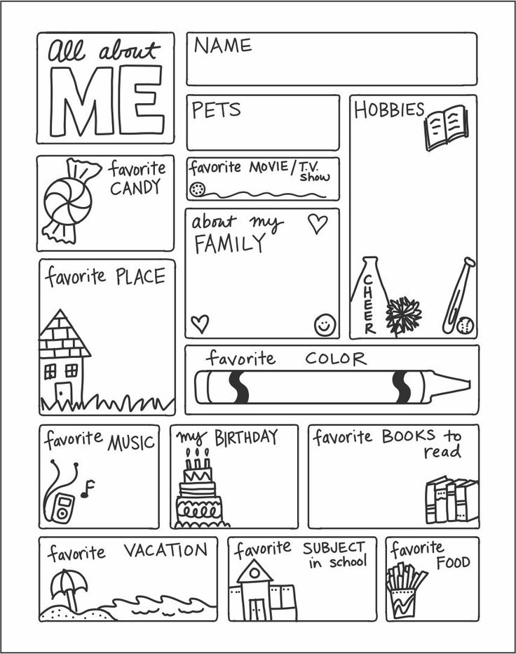 20 All About Me Worksheets For Kindergarten