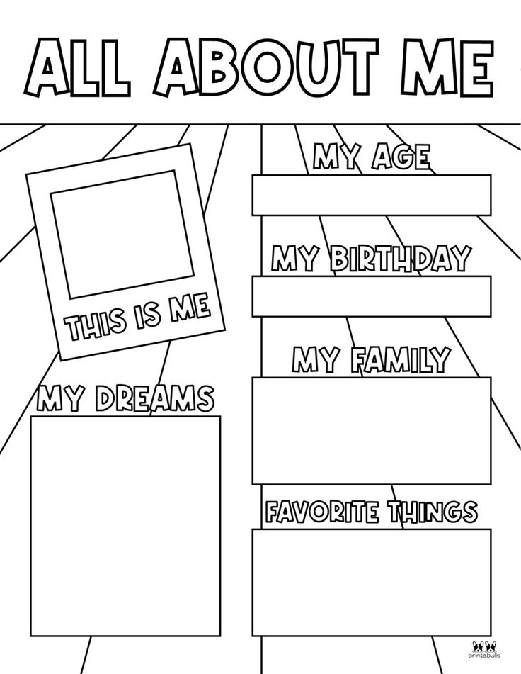 20 All About Me Worksheets For Kindergarten