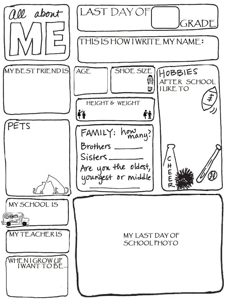 20 All About Me Worksheets For Kindergarten