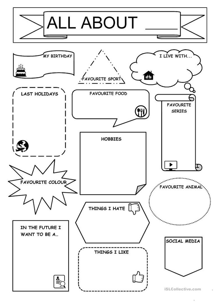 20 All About Me Worksheets For Kindergarten