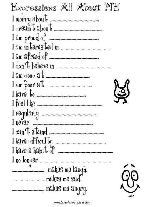 20 All About Me Worksheets For Kindergarten