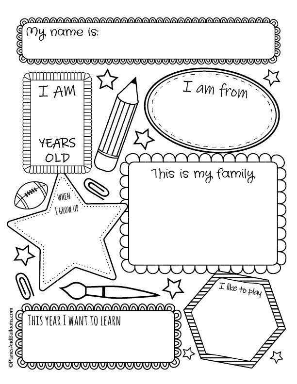 20 All About Me Worksheets For Kindergarten