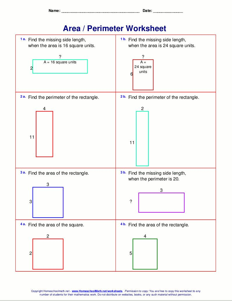 20 Area And Perimeter Worksheets