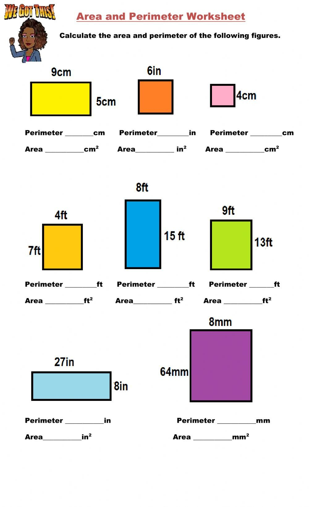 20 Area And Perimeter Worksheets