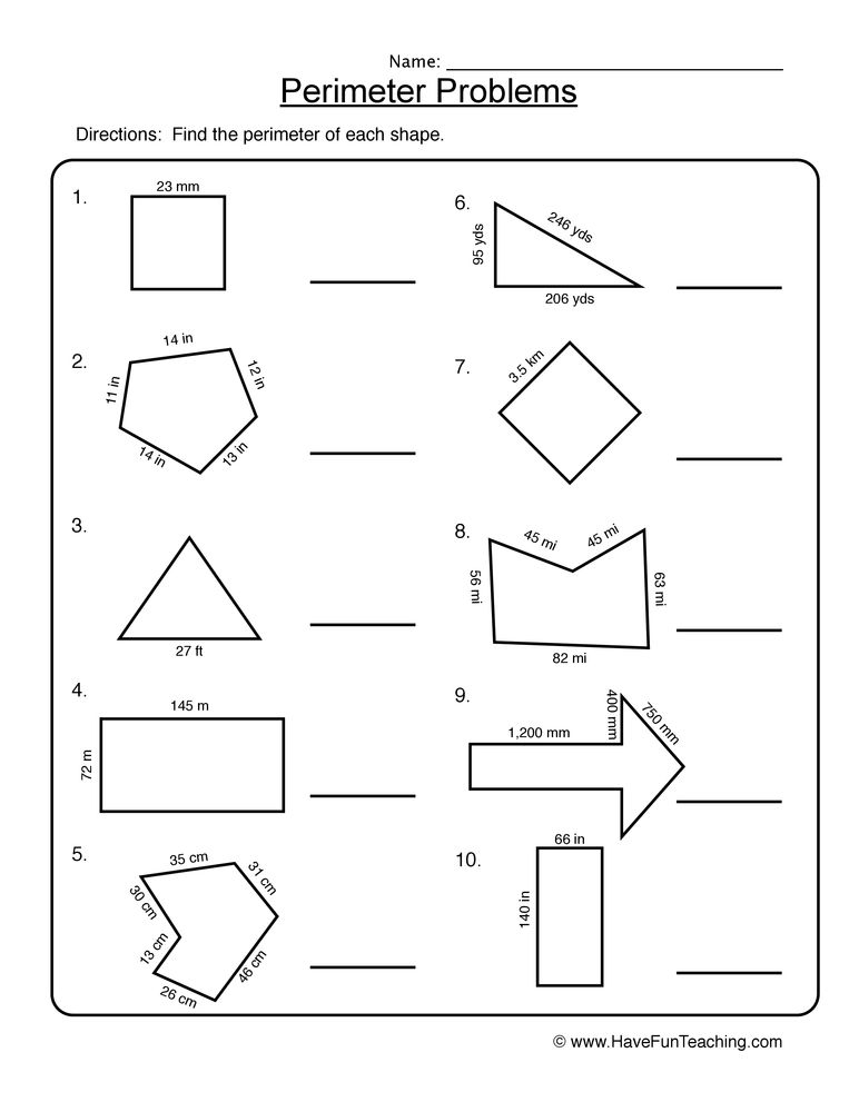 20 Area And Perimeter Worksheets Grade 8