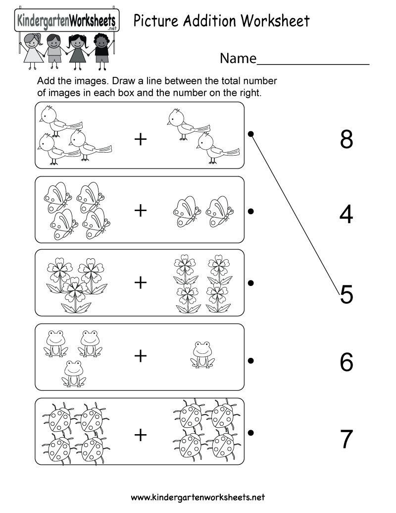 20 Basic Addition Worksheets Kindergarten