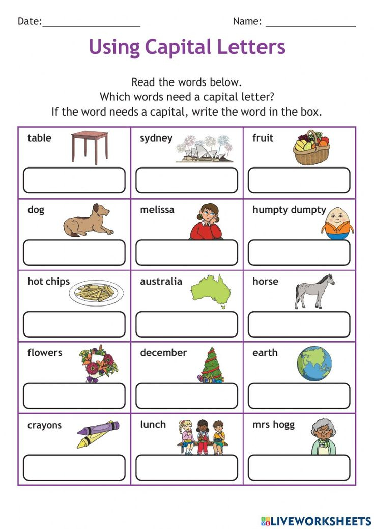 20 Capital Letters Worksheets 2Nd Grade