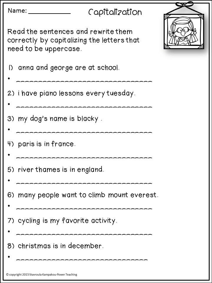 20 Capital Letters Worksheets 2Nd Grade