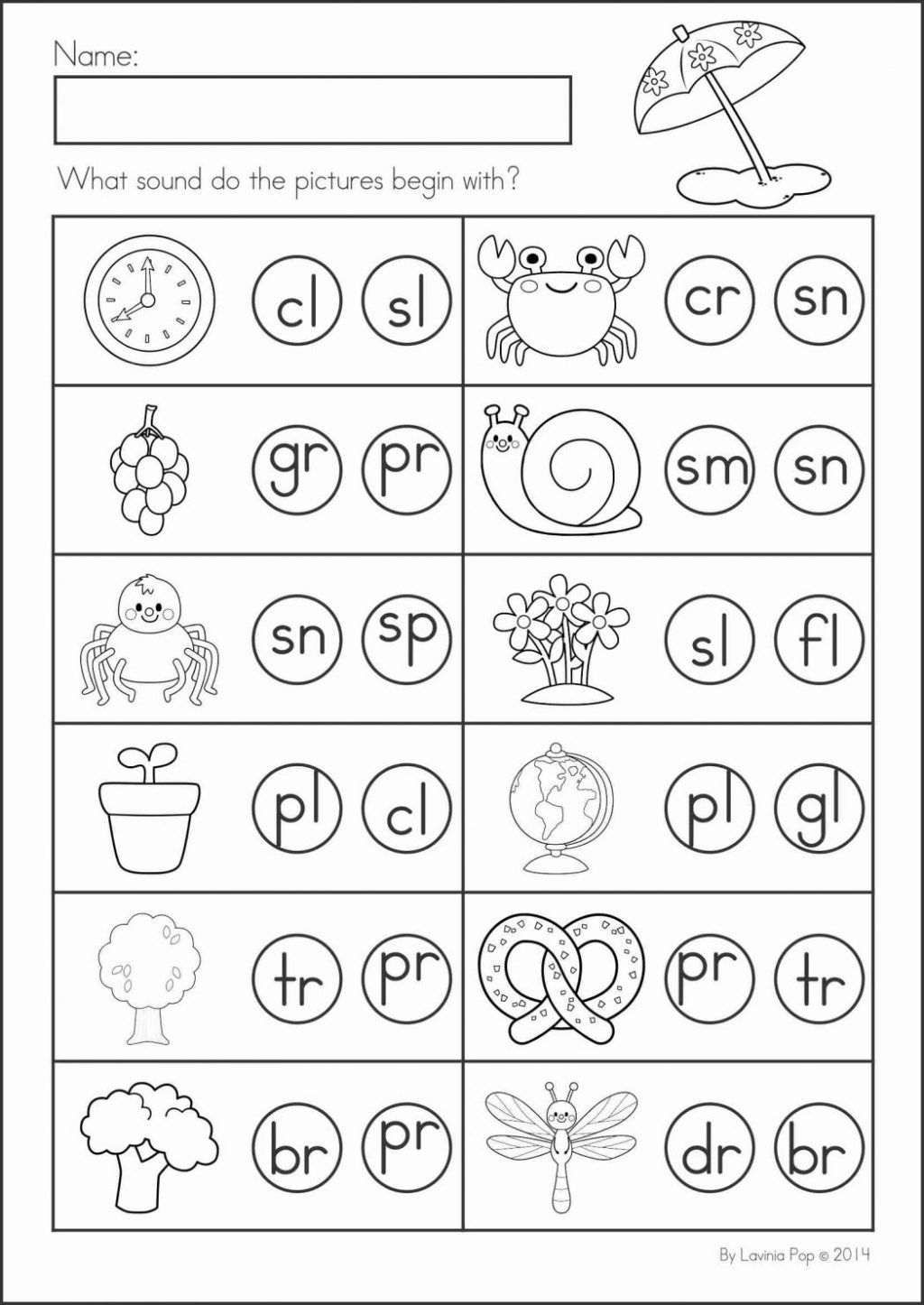 20 Consonant Blends Worksheets Kindergarten